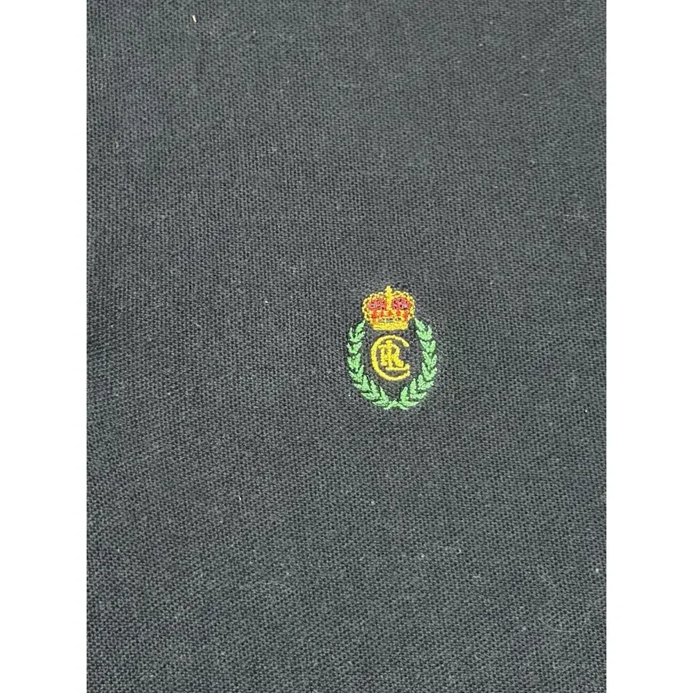 VTG Chaps Ralph Lauren Polo Shirt Men’s XL Navy Crest Logo 100% Cotton Classic